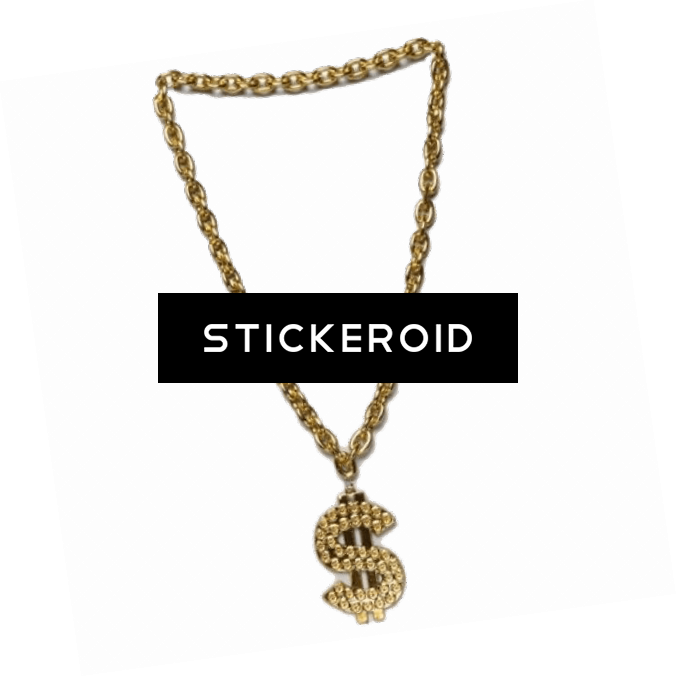 Gold Thug Life Chain Graphic PNG