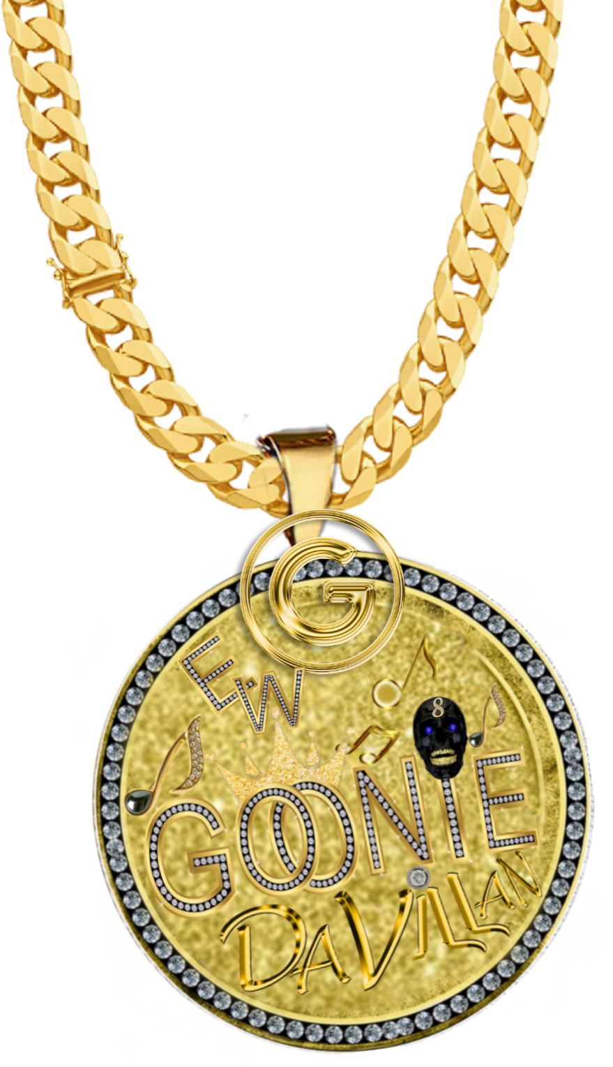Gold Thug Life Chain Pendant PNG