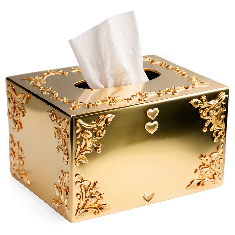 Gold Tissue Box Png 06132024 PNG