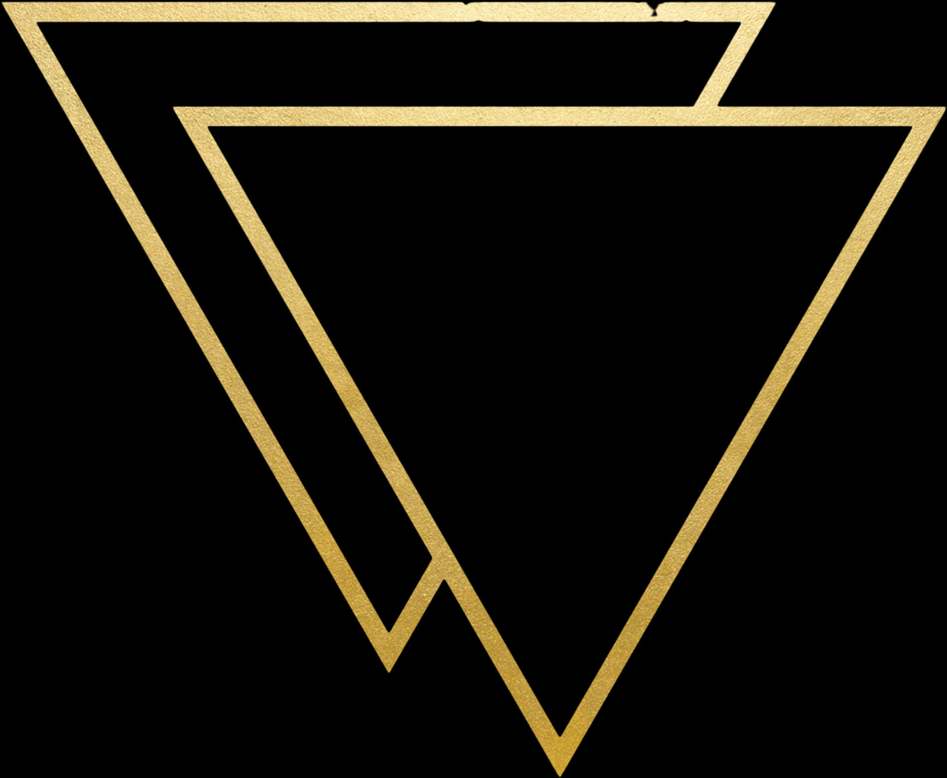 Gold Triangles Abstract Design PNG