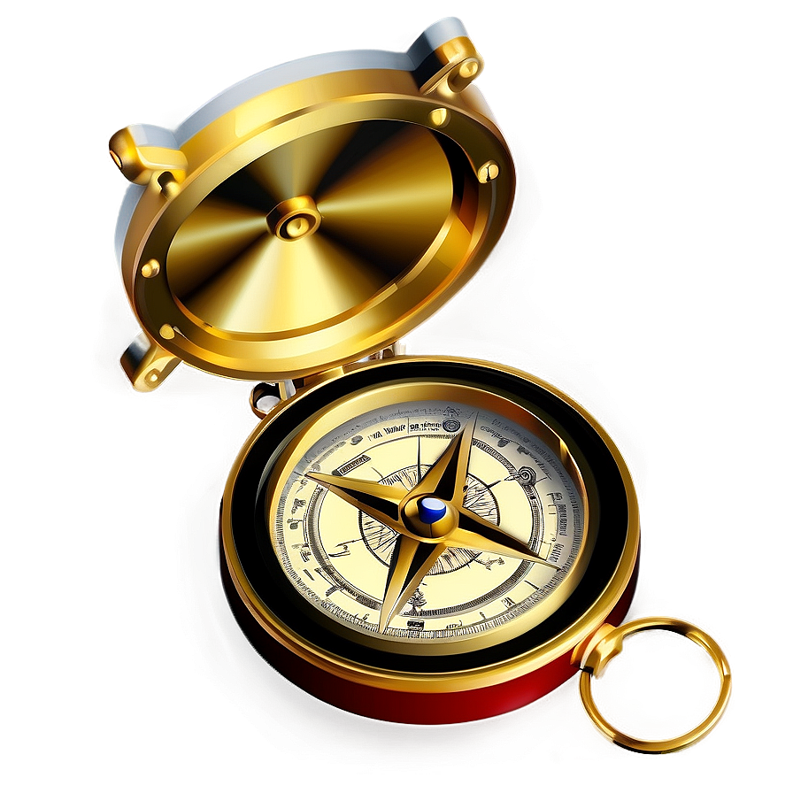 Gold Vintage Compass Png Cfx35 PNG