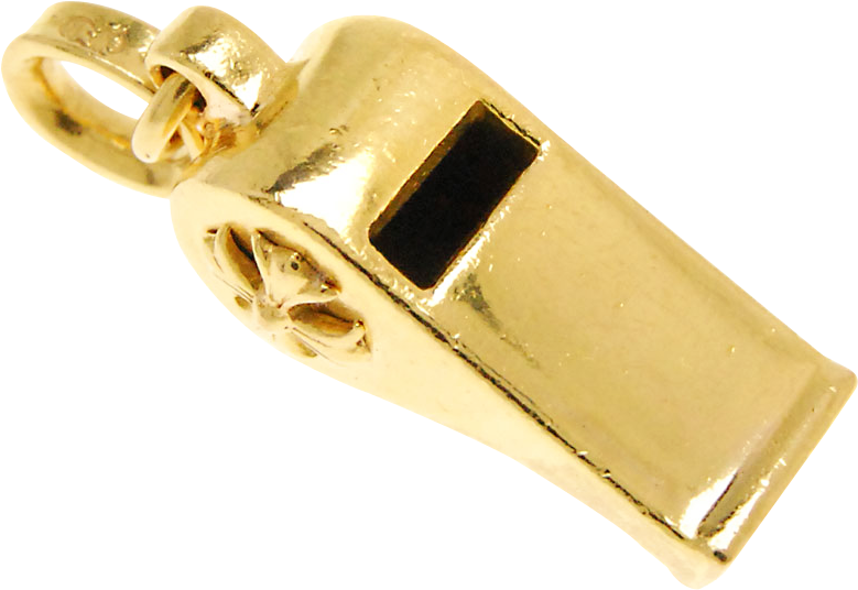 Gold Whistle Pendant PNG