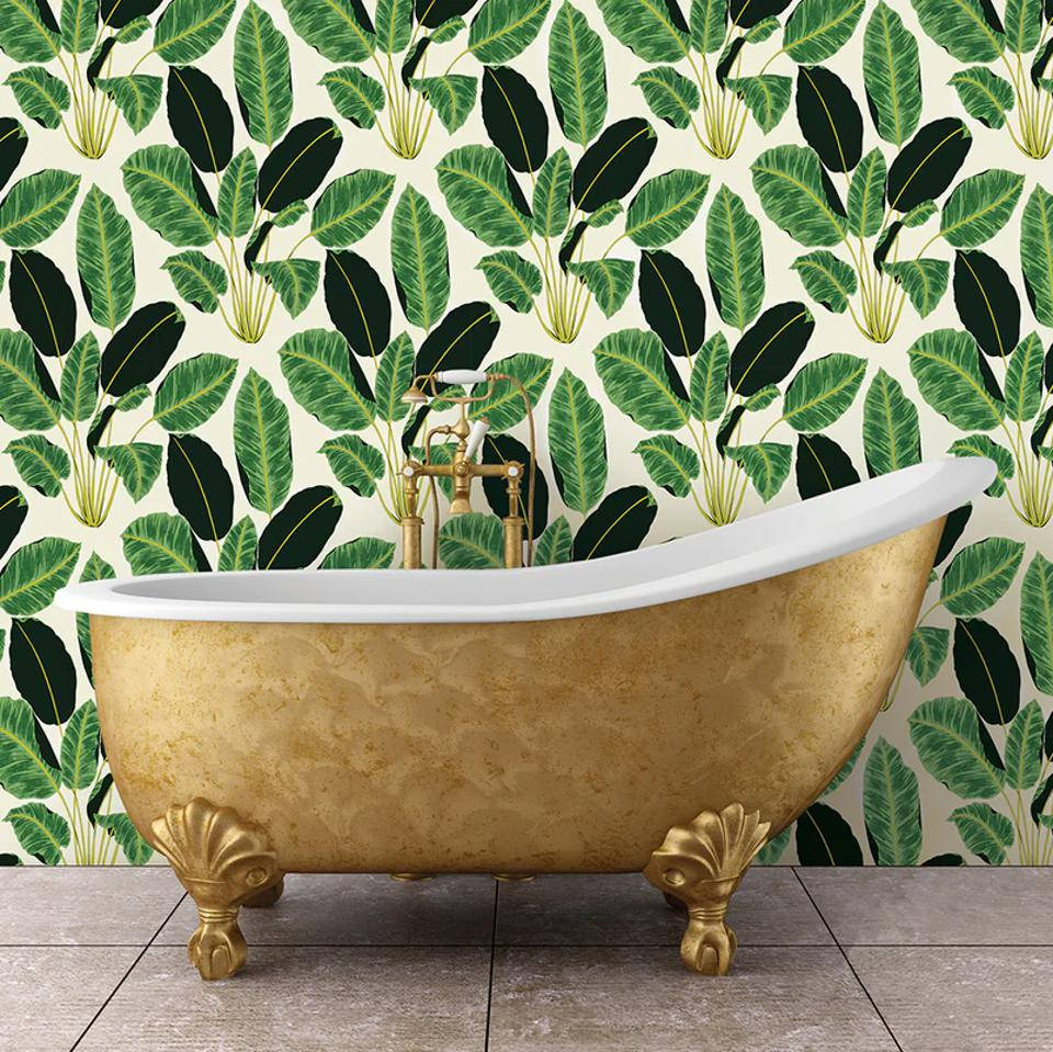 Goldeneweiße Badewanne Pflanzen Hintergrundbild Wallpaper