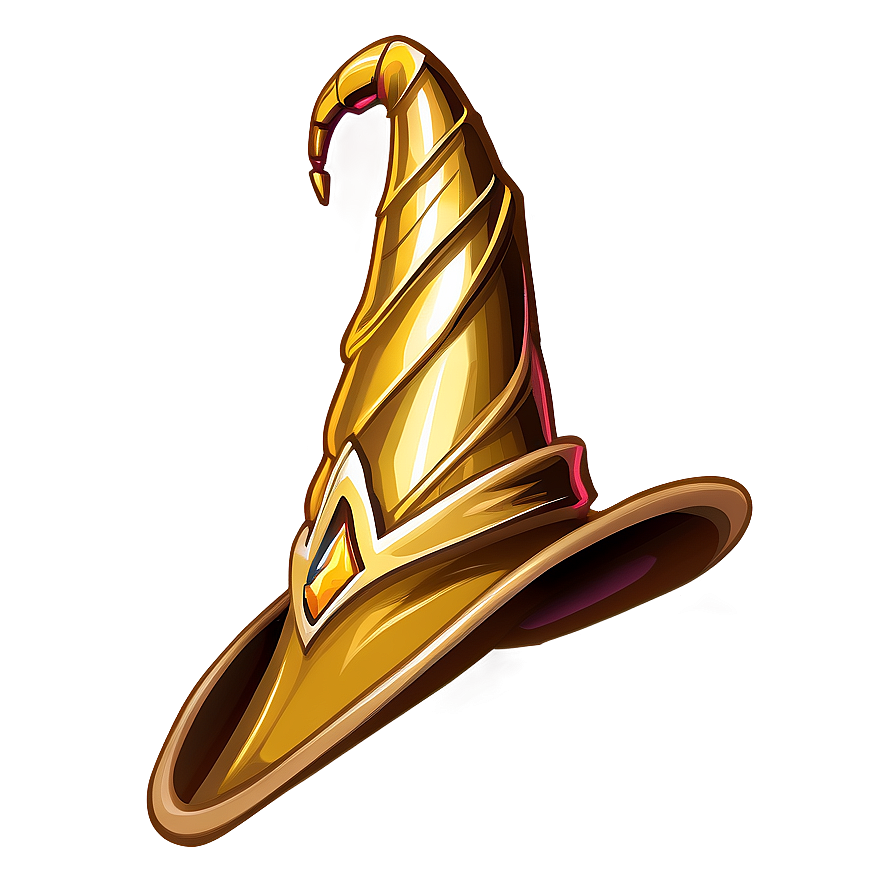 Gold Wizard Hat Png 05032024 PNG