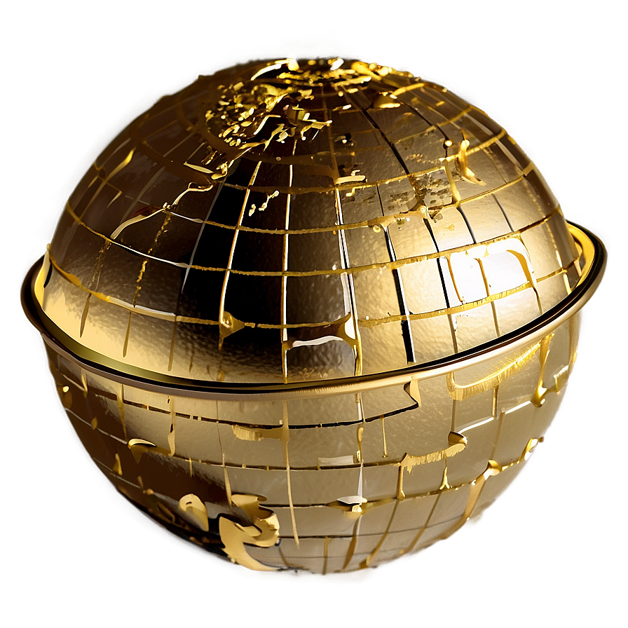 Gold World Globe Png 84 PNG