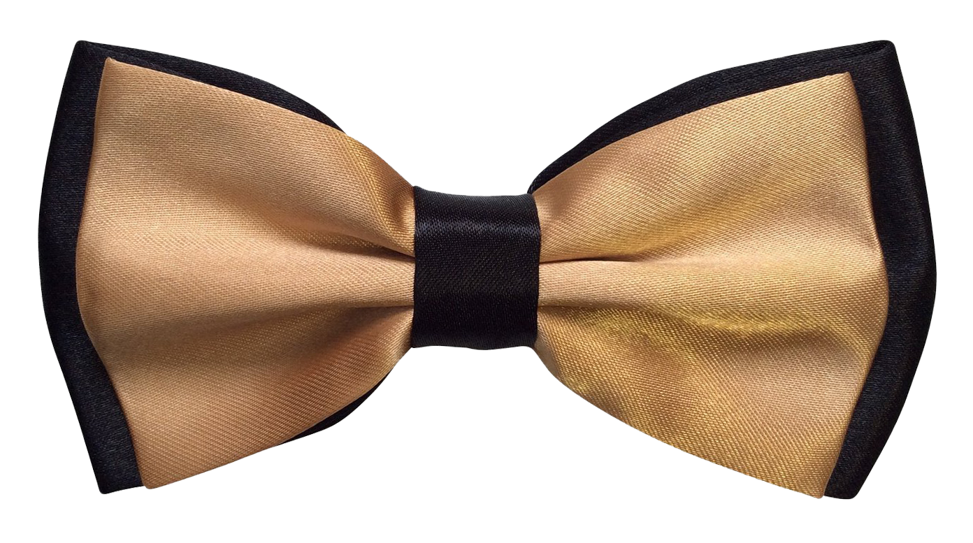 Goldand Black Bow Tie PNG