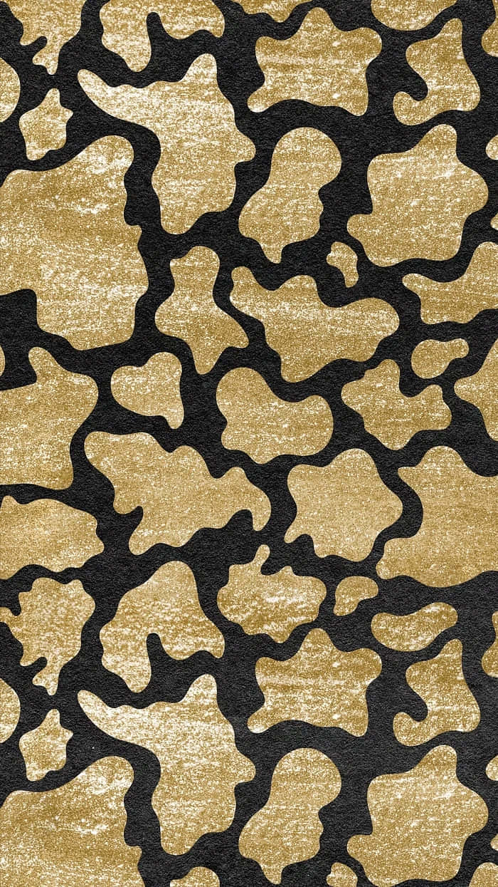 Goldand Black Cheetah Print Texture Wallpaper