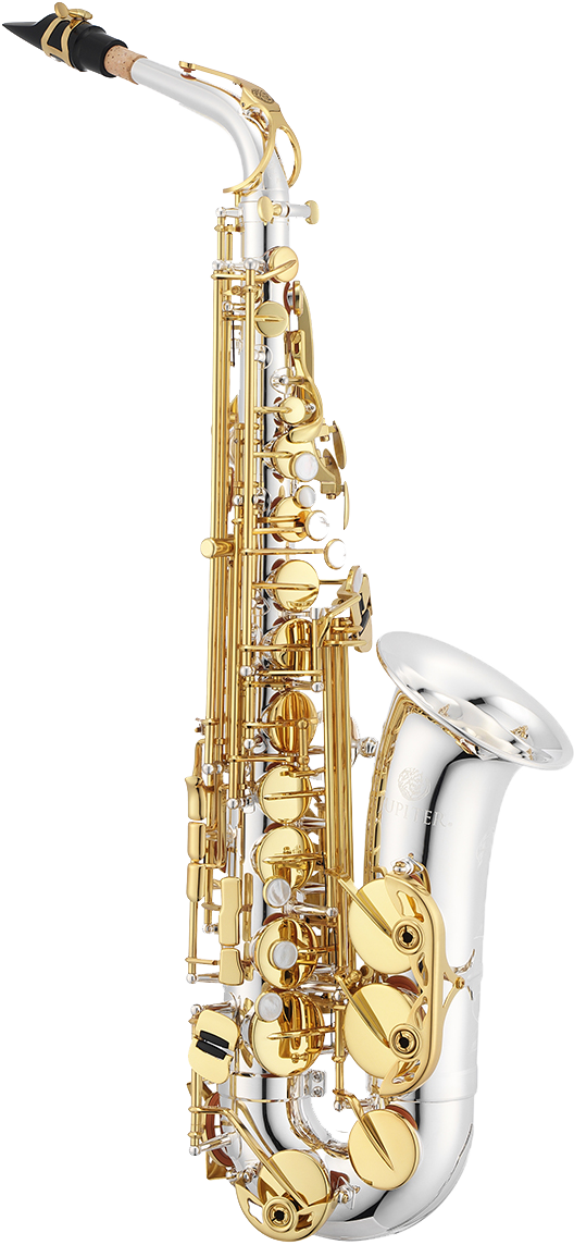 Goldand Silver Tenor Saxophone PNG