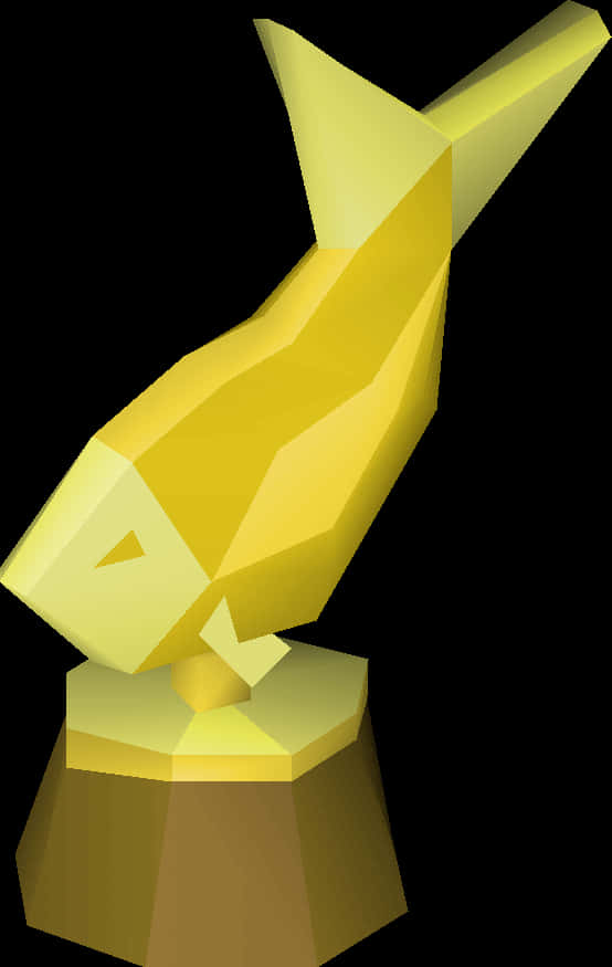 Golden Abstract Bird Trophy PNG