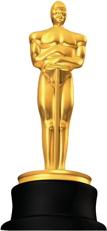 Golden Academy Award Statuette PNG