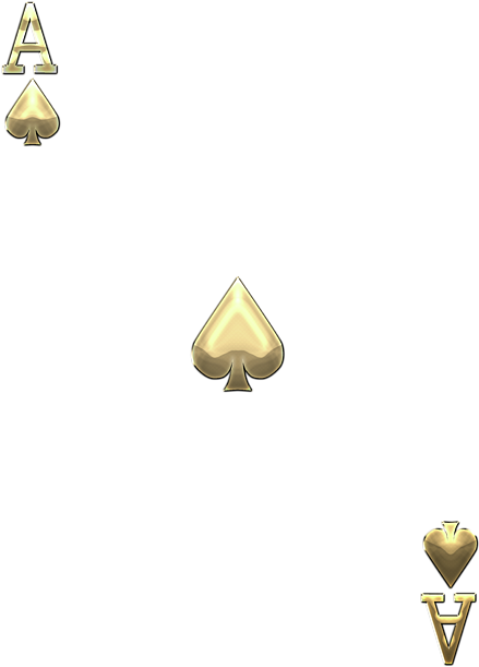 Golden Aceof Spades Design PNG