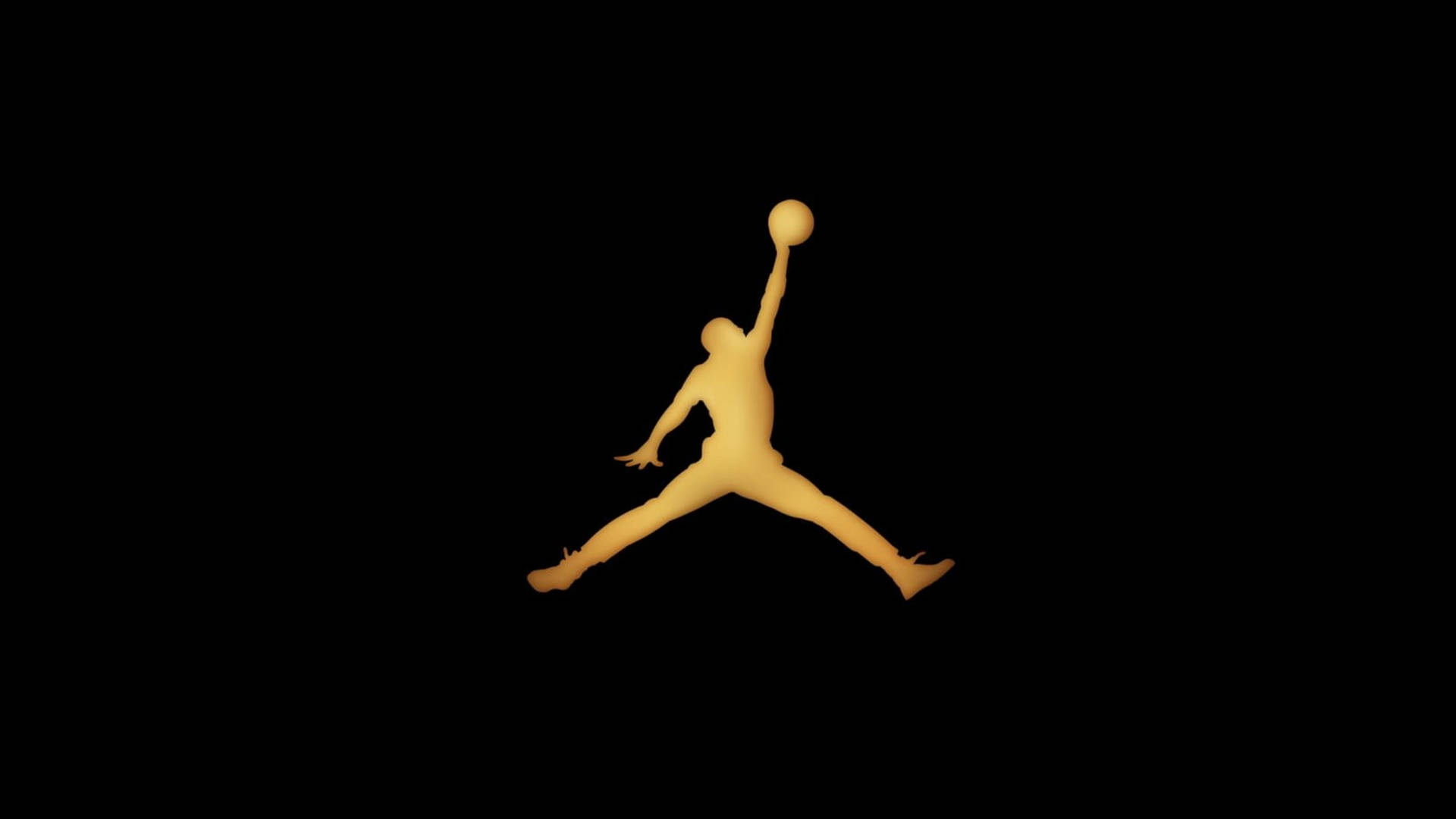 Golden Air Jordan Logo Wallpaper