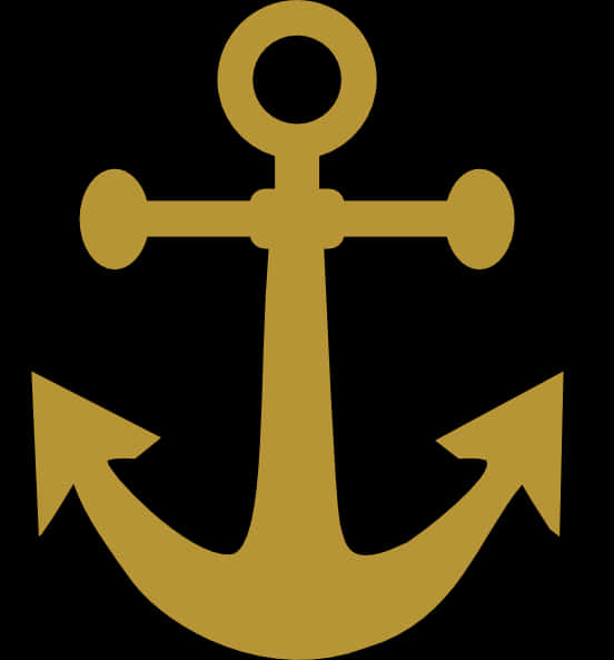 Golden Anchor Icon PNG