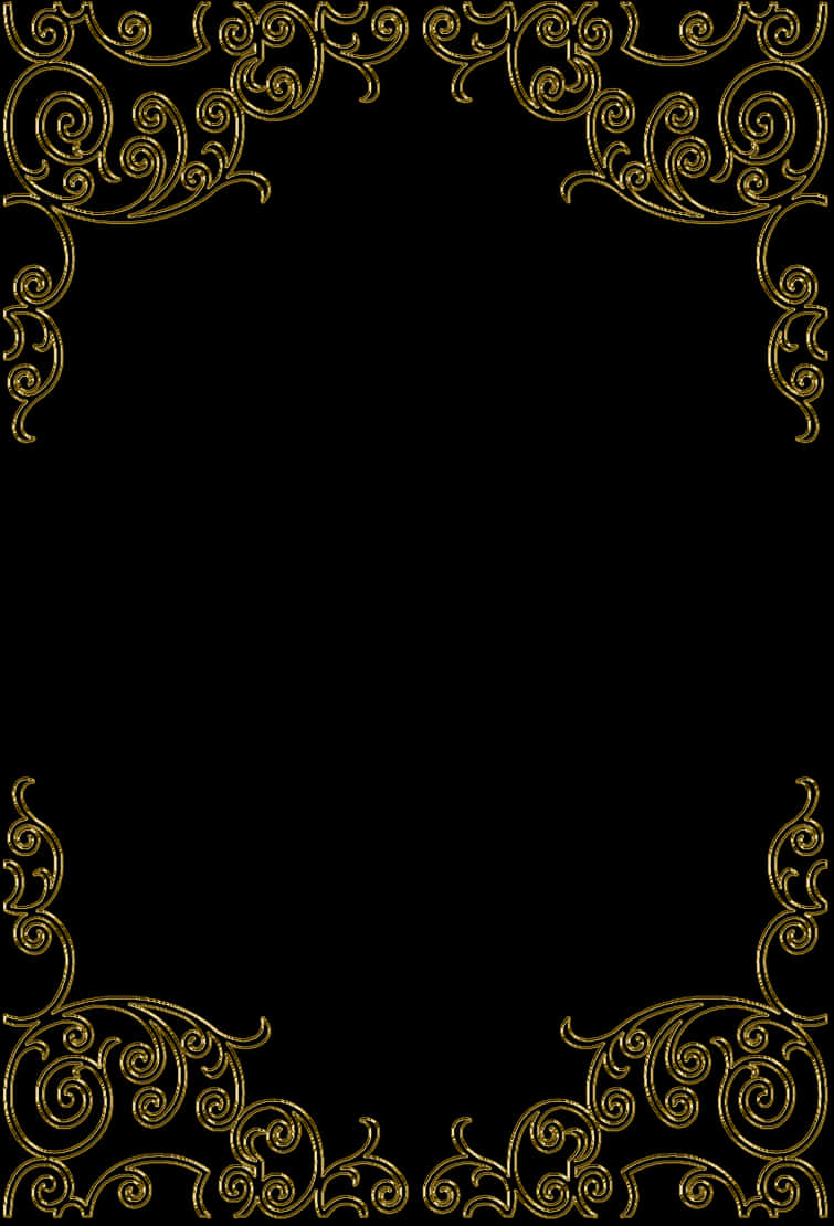 Download Golden Arabesque Frame Design | Wallpapers.com