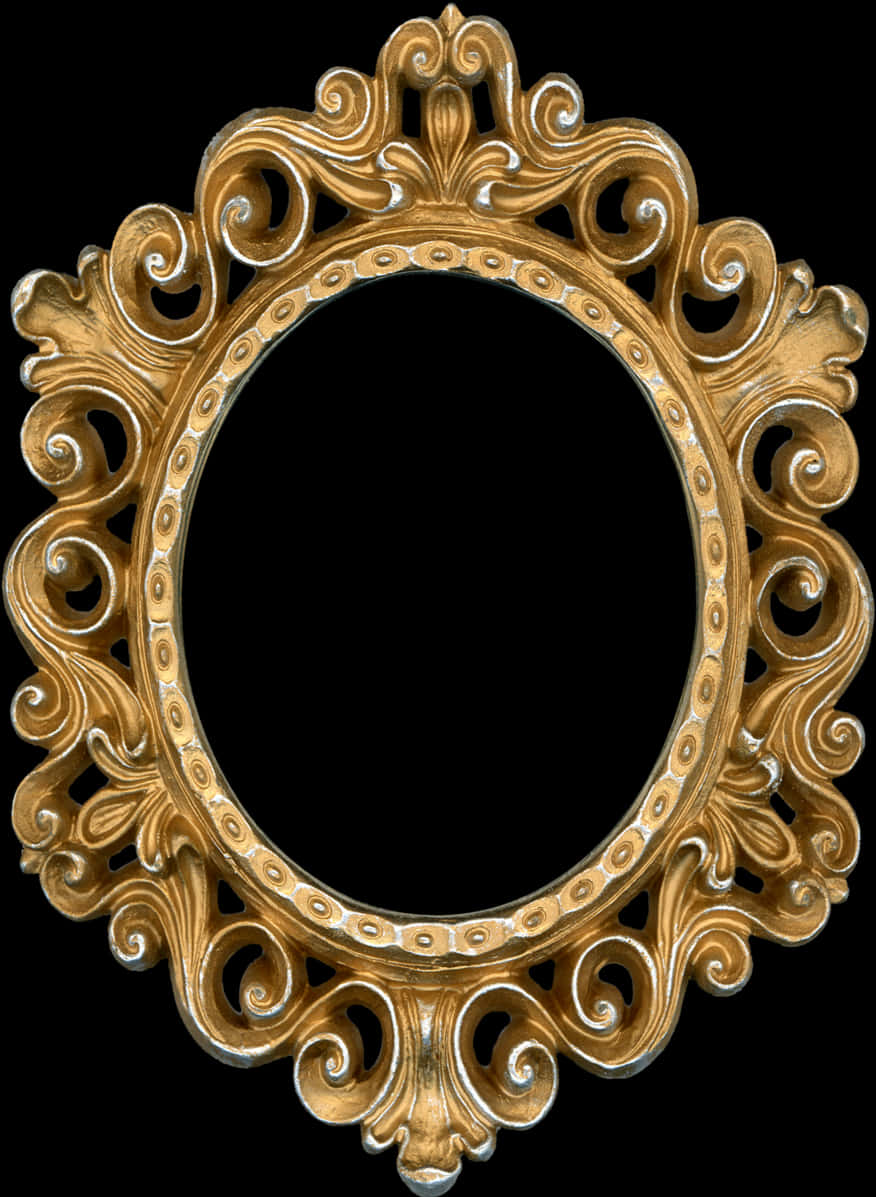 Download Golden Arabesque Frame Design | Wallpapers.com