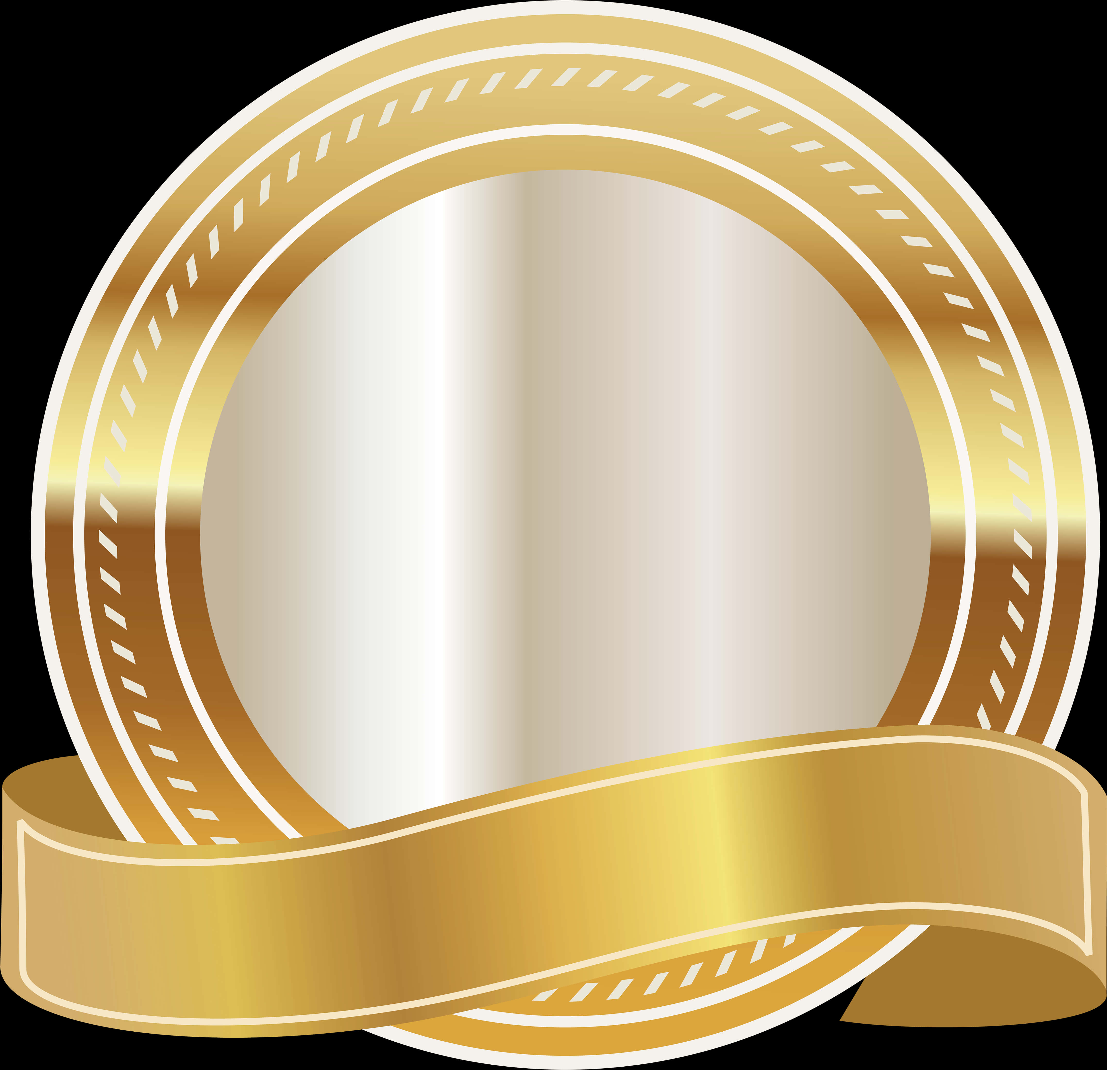 Golden Award Banner Ribbon PNG