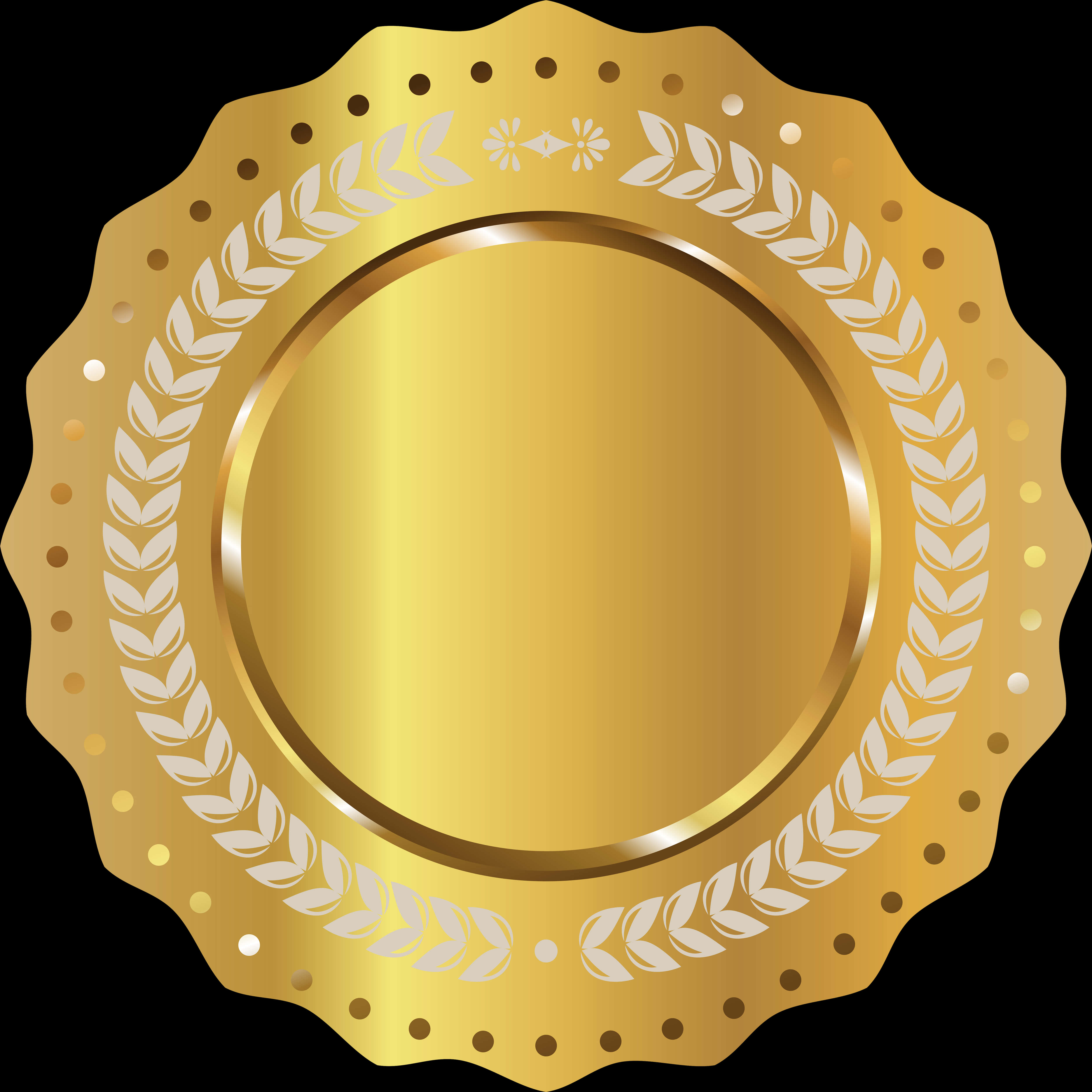 Golden Award Plaque Design PNG