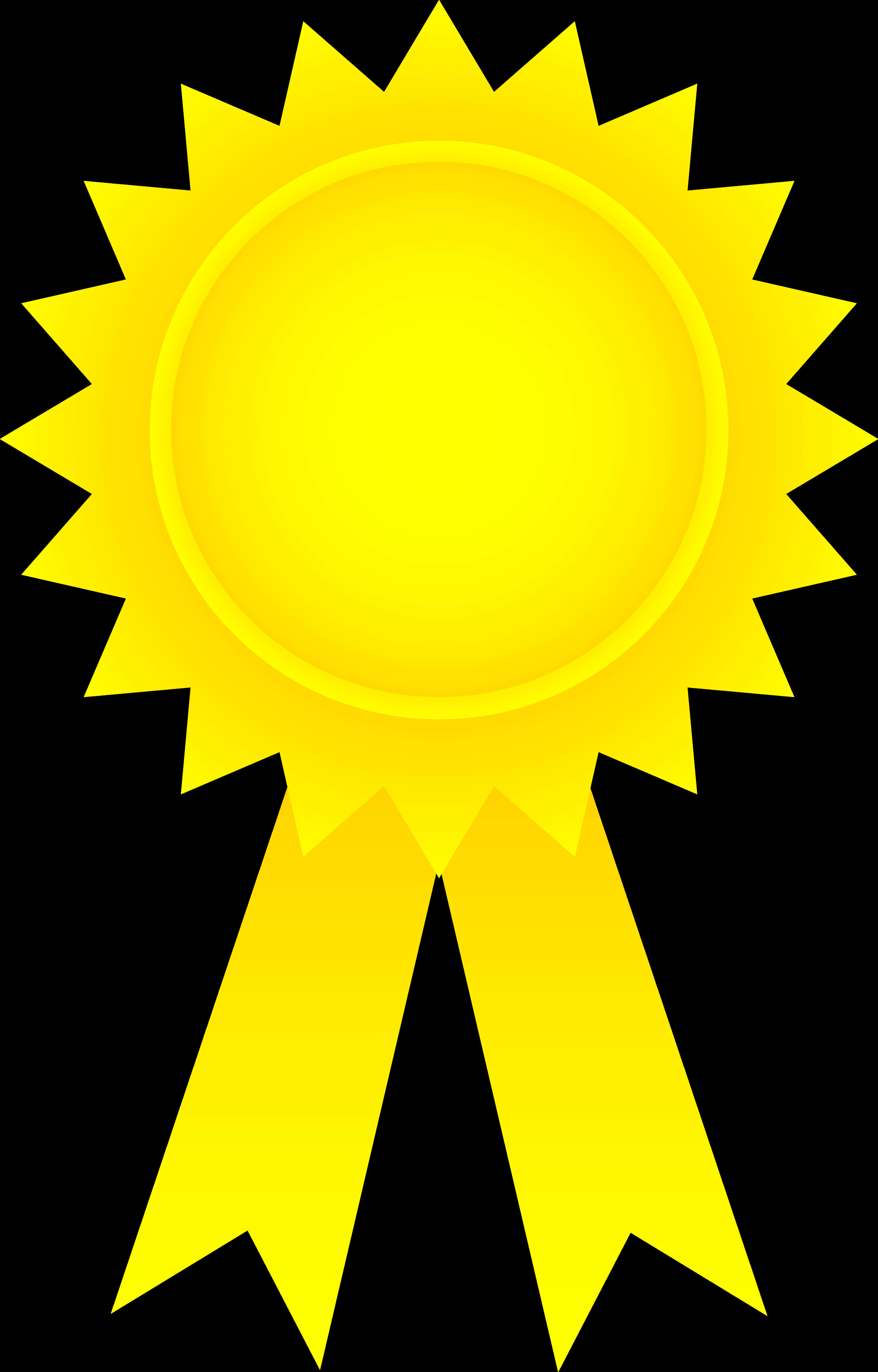 Golden Award Ribbon Graphic PNG