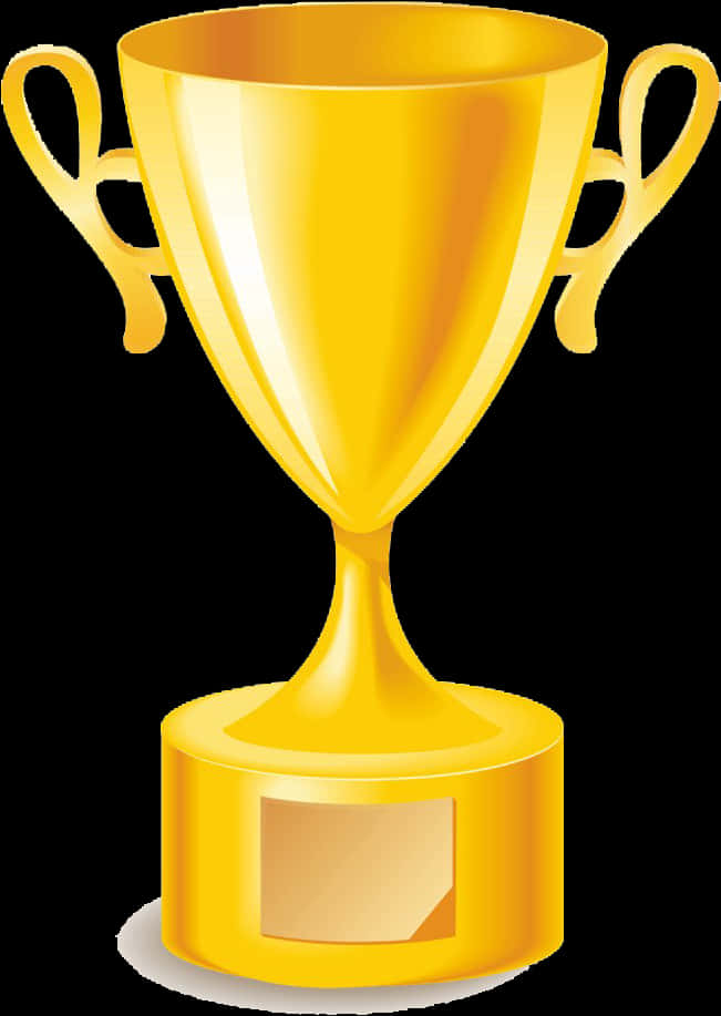 Golden Award Trophy Vector PNG