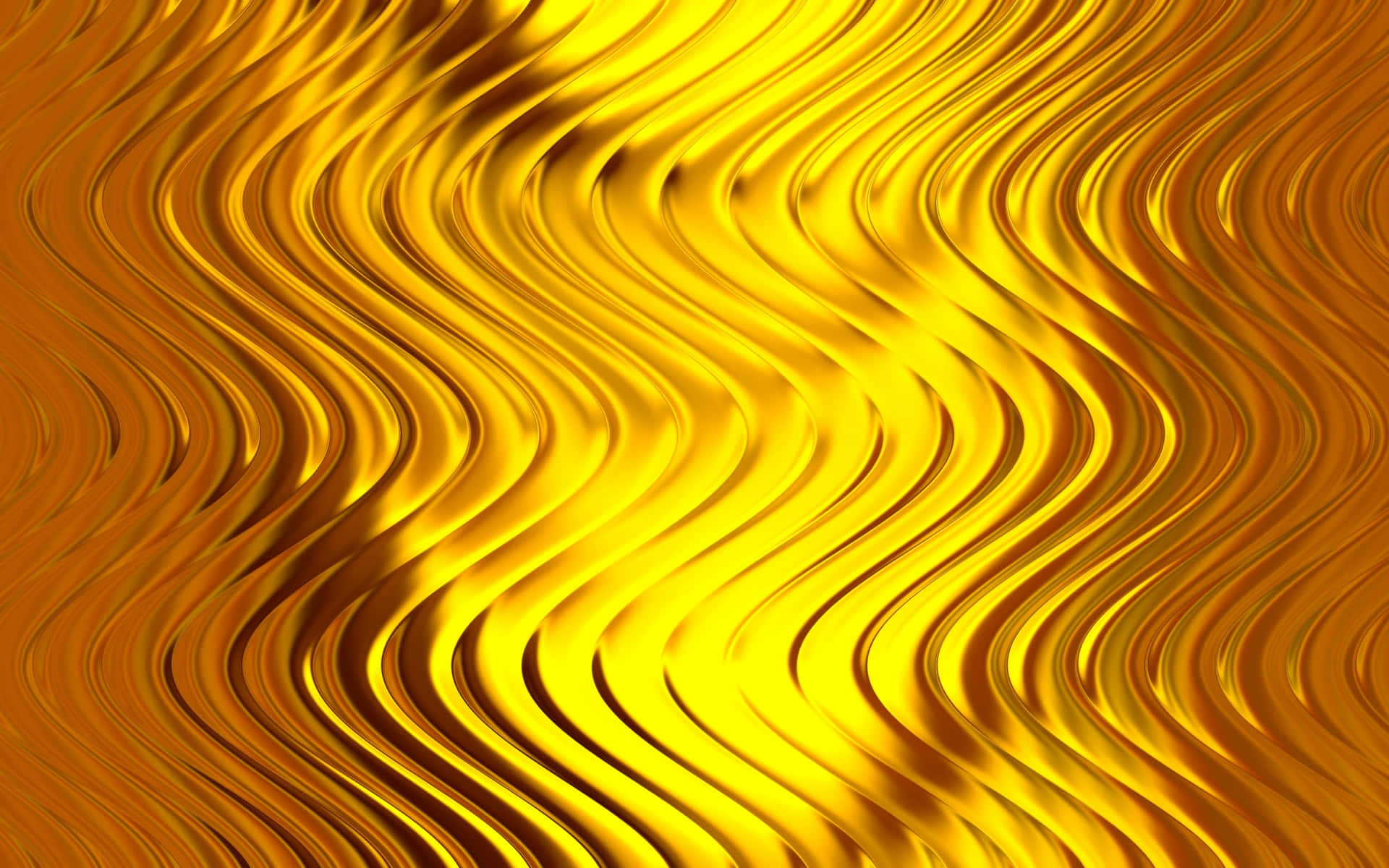 Golden Yellow Wave Patterns Background