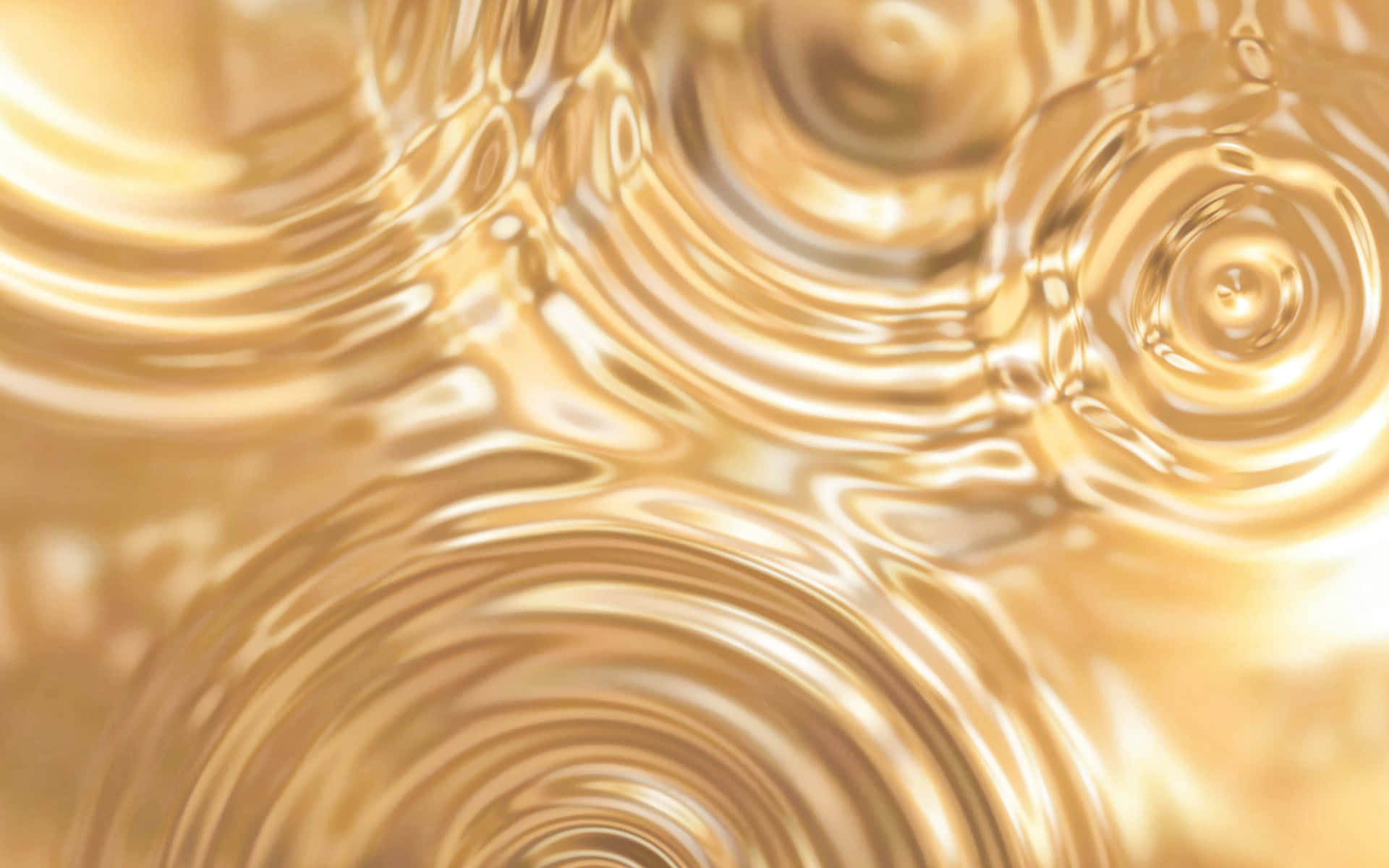 Multiple Golden Liquid Ripples Background