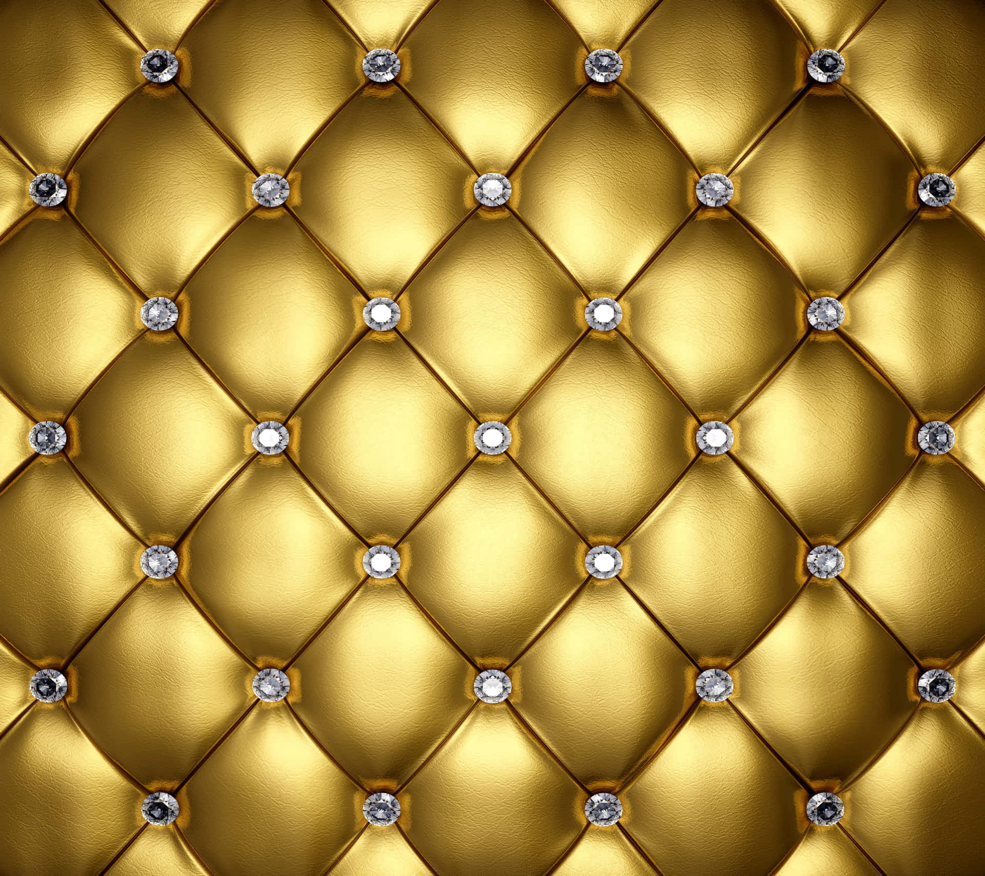 Golden Padding Patterns With Jewels Background