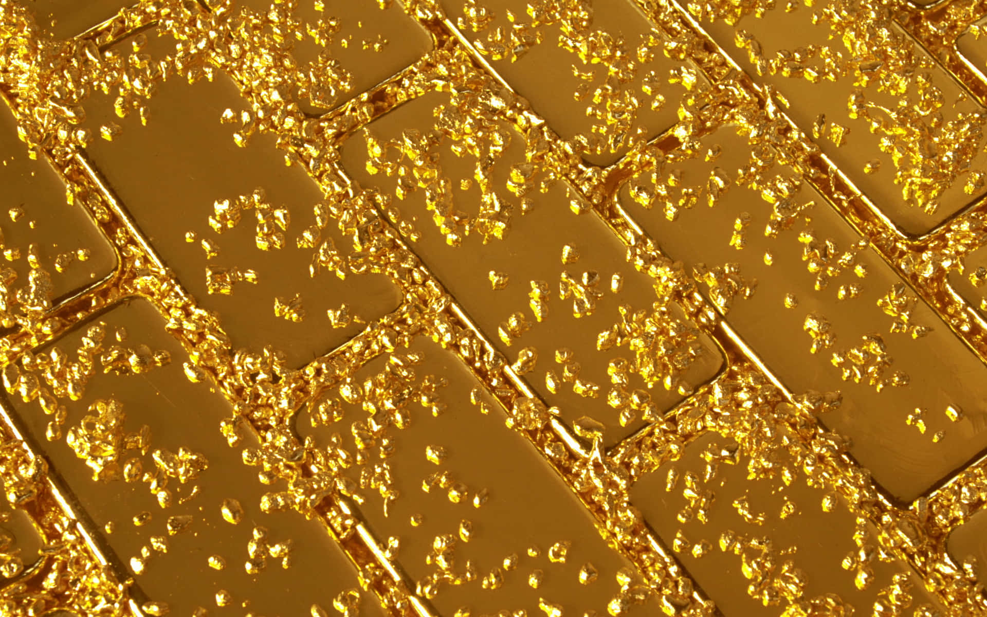 Golden Bars With Flakes Background