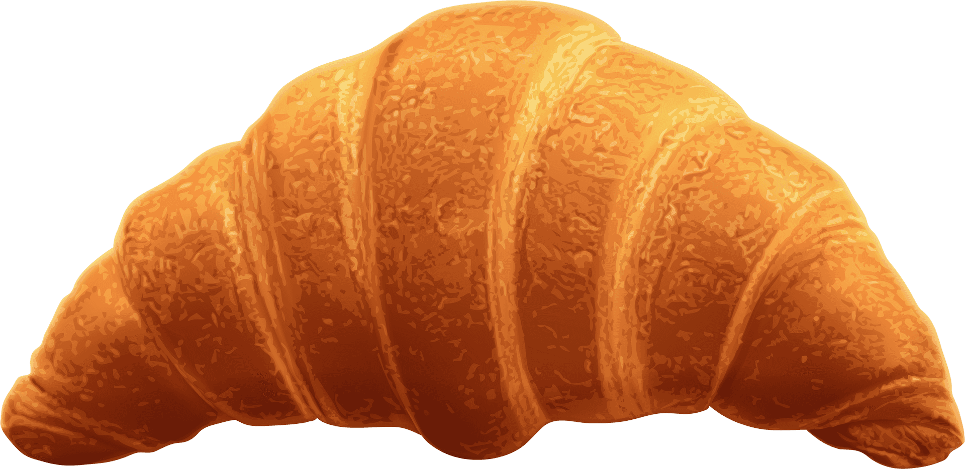 Golden Baked Croissant PNG