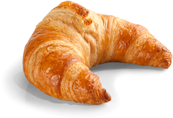 Golden Baked Croissant Isolated.png PNG