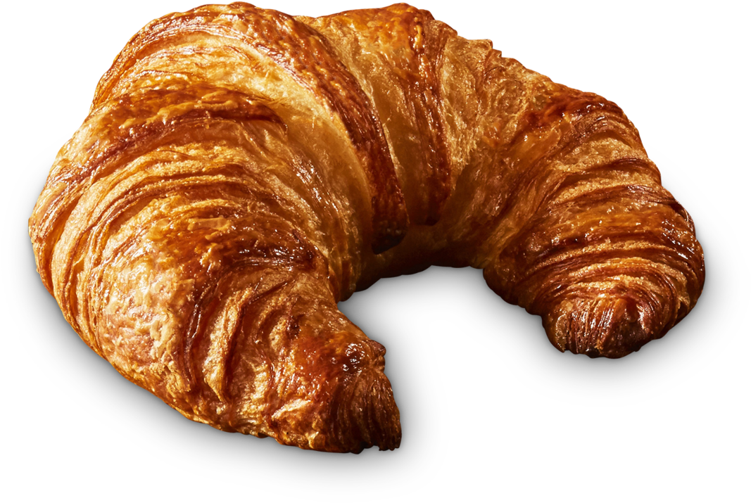 Golden Baked Croissant Transparent Background PNG