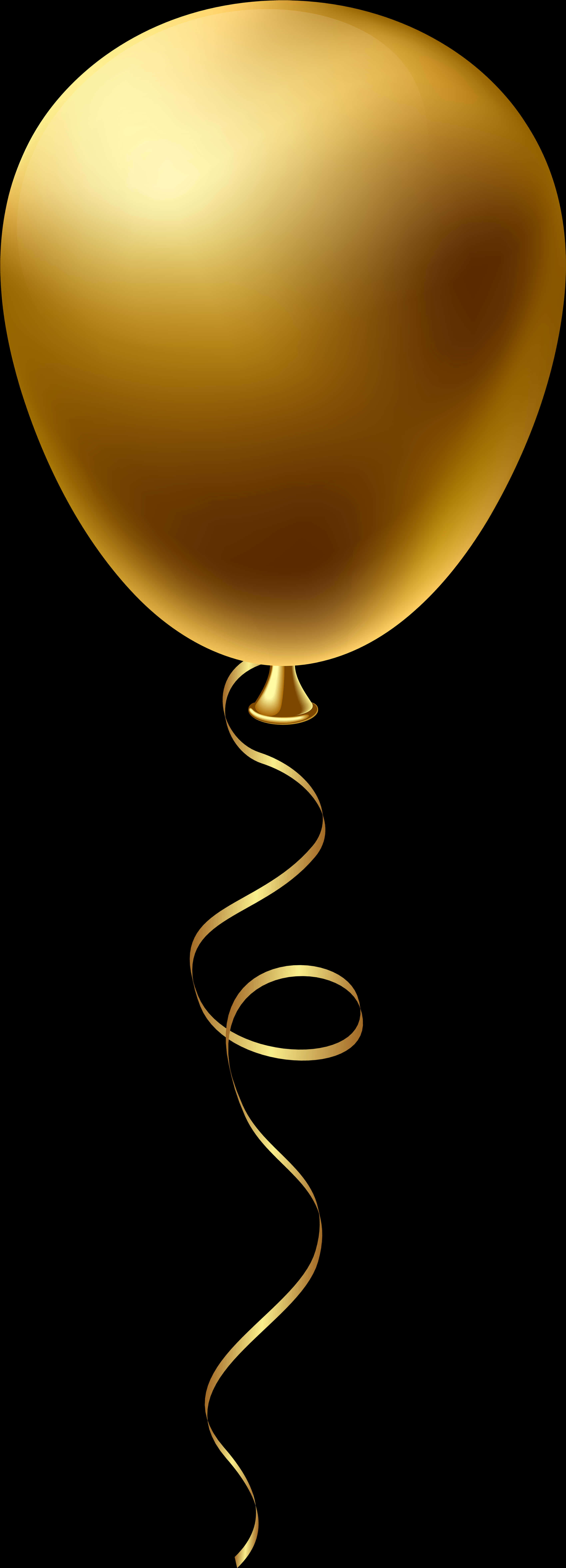 Golden Balloon Elegant Celebration PNG