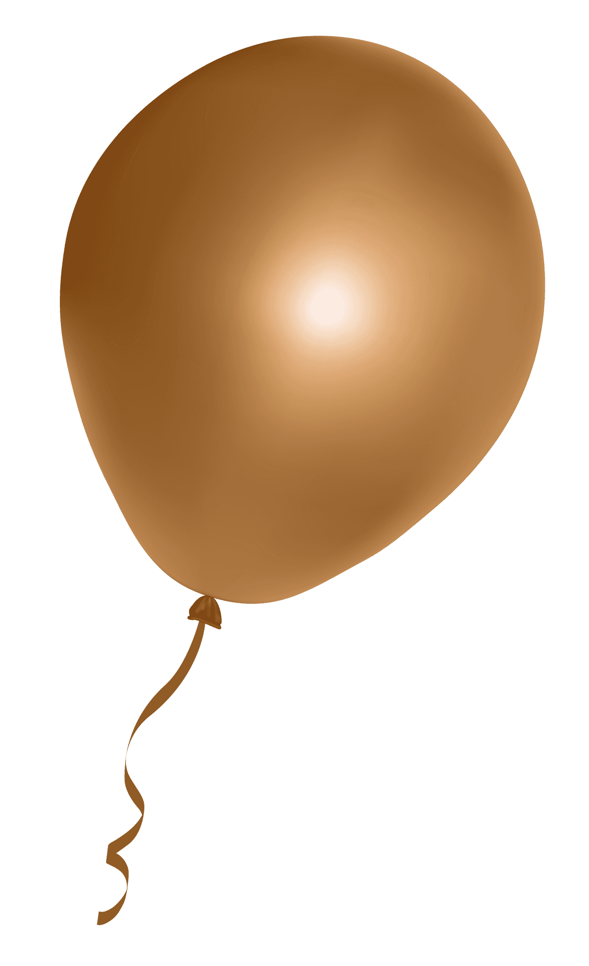 Golden Balloon Floating PNG