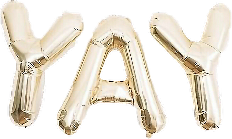 Golden Balloon Letters Y A Y PNG