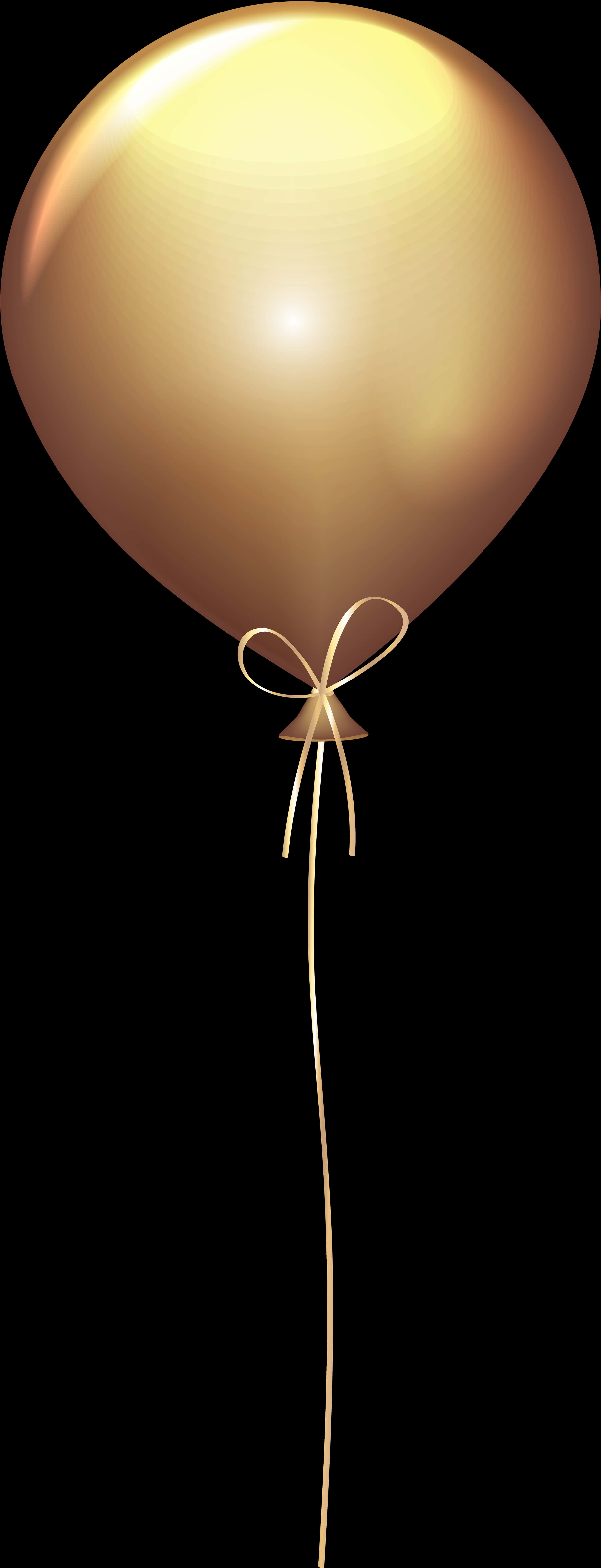 Golden Balloon Transparent Background PNG