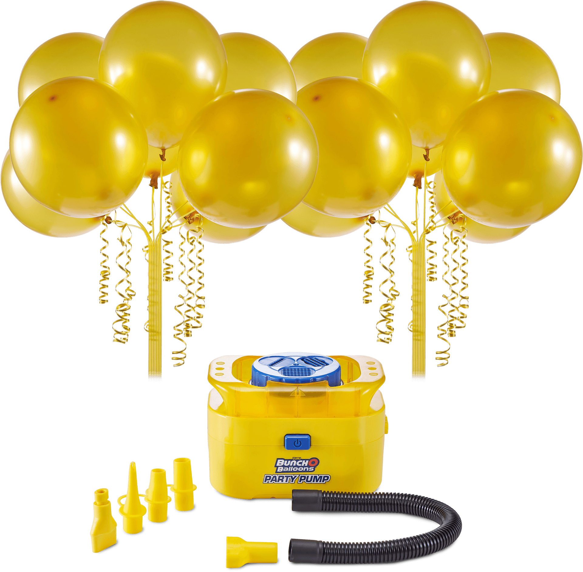Golden Balloonsand Party Pump PNG