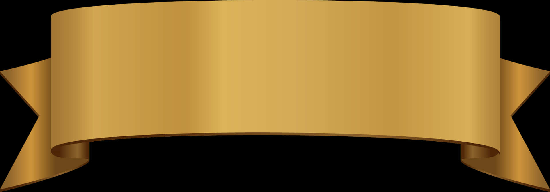 Golden Banner Ribbon PNG