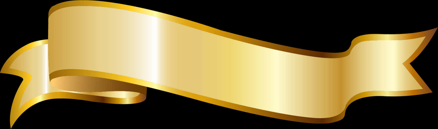 Golden Banner Ribbon PNG