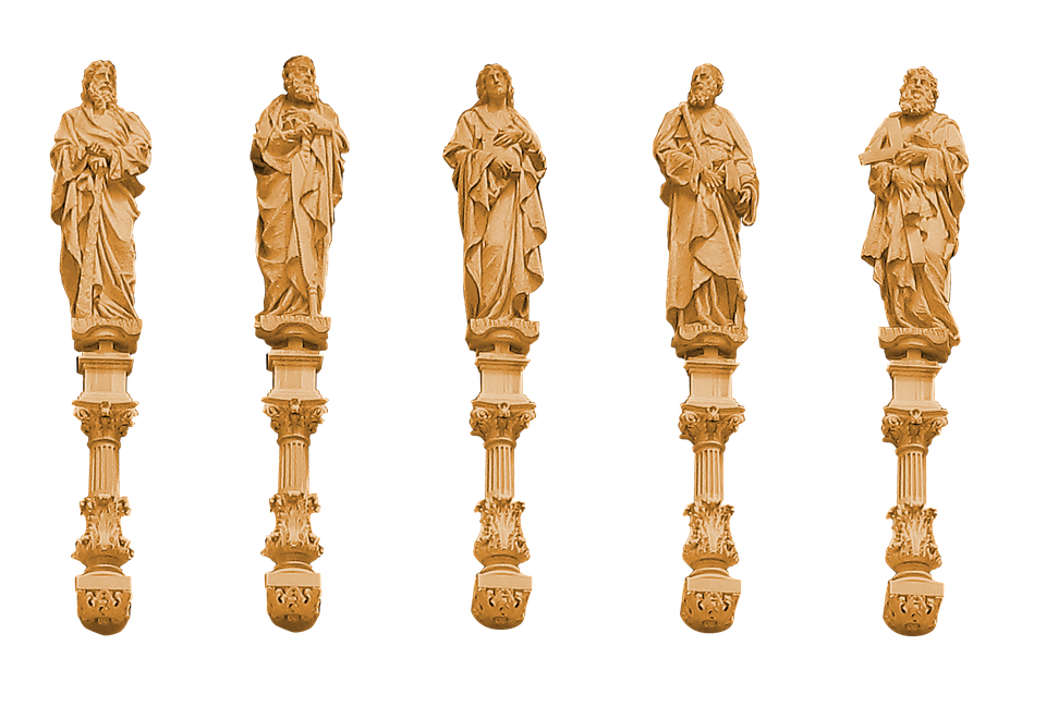 Golden_ Baroque_ Sculptures PNG