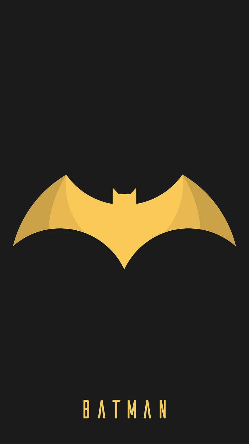 Golden_ Batman_ Symbol_on_ Black_ Background Wallpaper