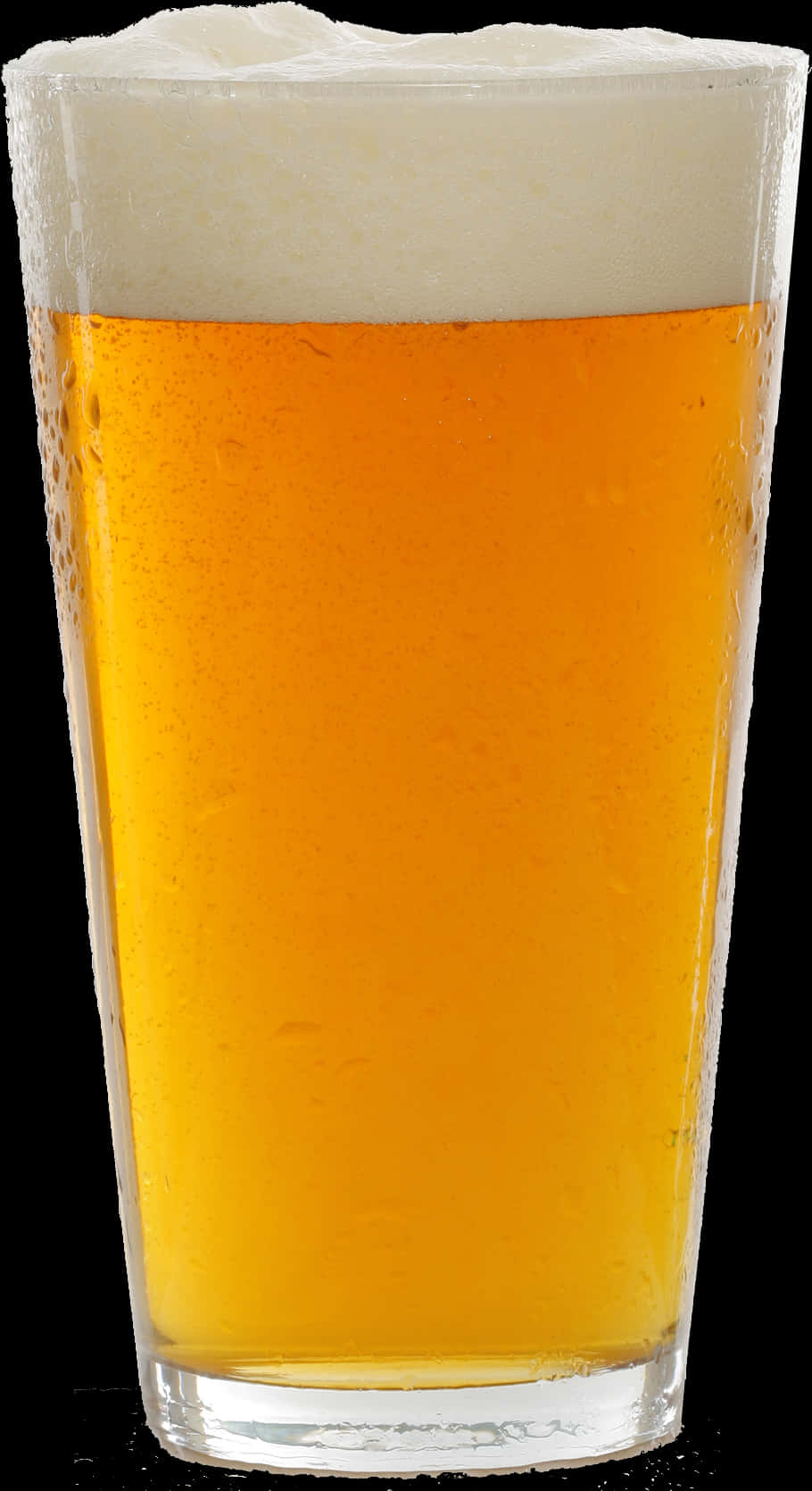 Golden Beer Glass Foamy Head PNG