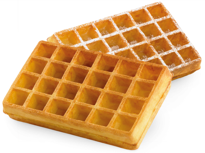 Golden Belgian Waffles Dustedwith Powdered Sugar.png PNG