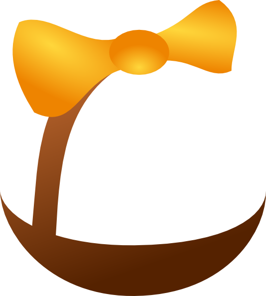 Golden Bow Anchor Icon PNG