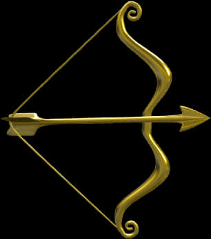 Golden Bowand Arrow PNG