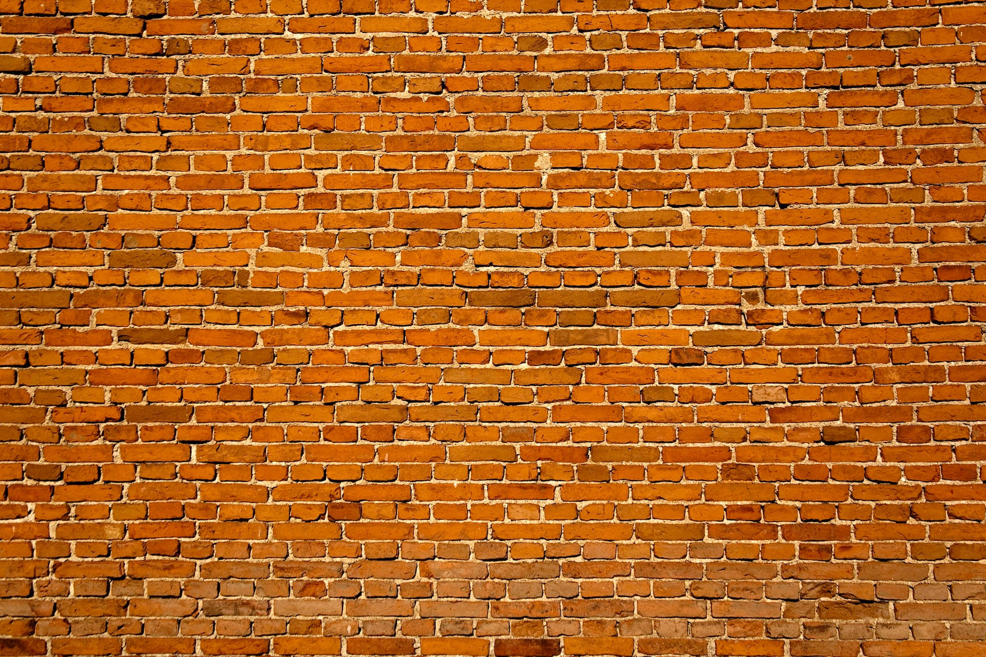 Golden Brown Brick Wall Wallpaper