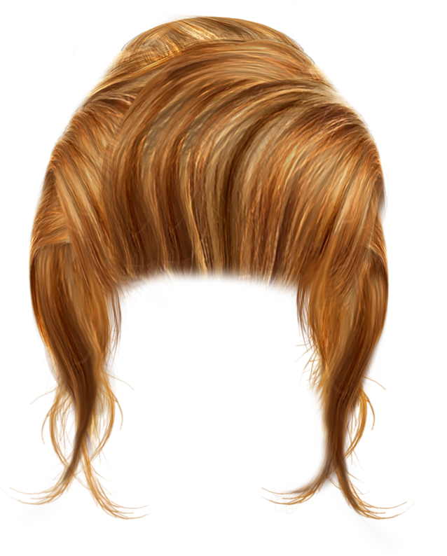 Golden Brown Hairstyle Graphic PNG