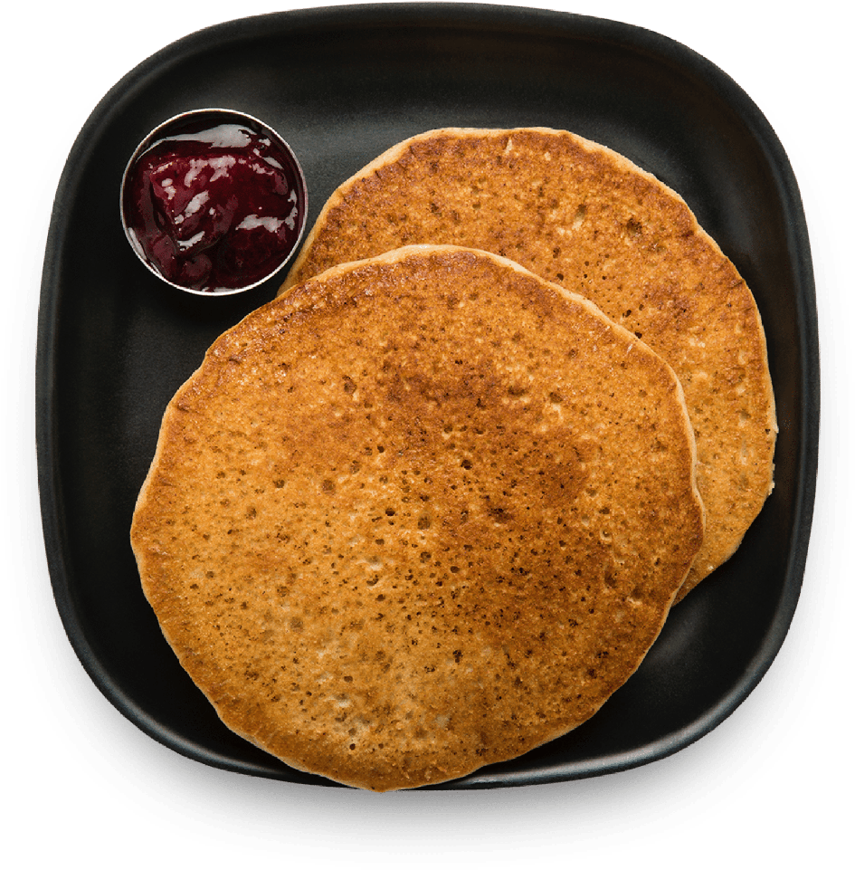 Golden Brown Pancakeswith Jam Side Dish PNG