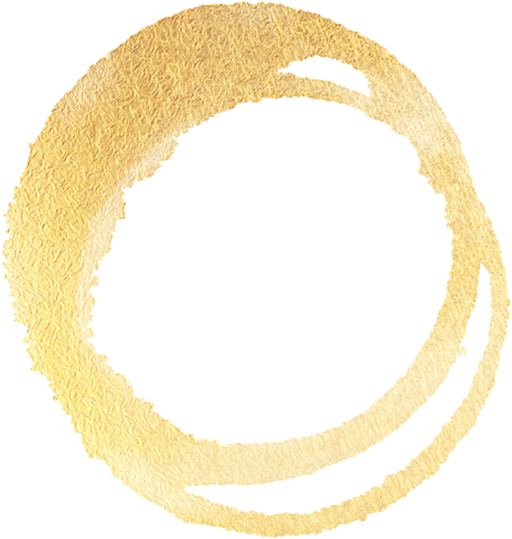 Golden Brushstroke Circle Logo PNG