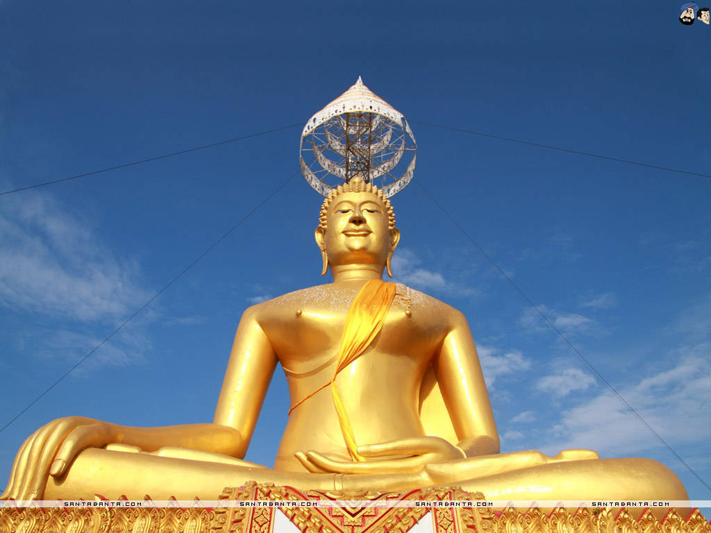 Golden Buddha God Laptop