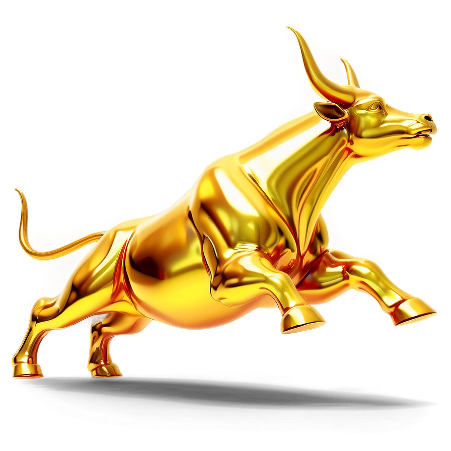 Golden Bull Statue Png 05242024 PNG