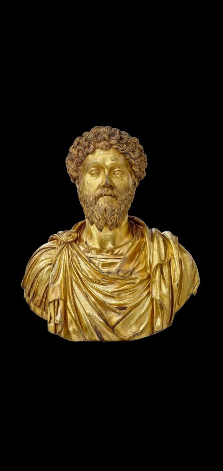 Golden Bustof Marcus Aurelius Wallpaper
